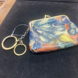 Patricia Nash mini kiss closure wallet/ketchain